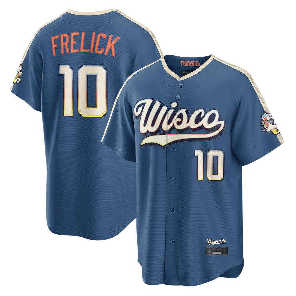 M.Brewers #10 Sal Frelick Player Blue 2026 City Connect Home Game Qdoa Stitched Jerseys