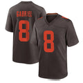 C.Browns #8 Dillon Gabriel Player Brown Alternate Home Game Qdoa Stitched Jerseys