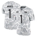 W.Commanders #1 Rachaad White Player Arctic Camo Limited Salute To Service Home Game Qdoa Stitched Jerseys