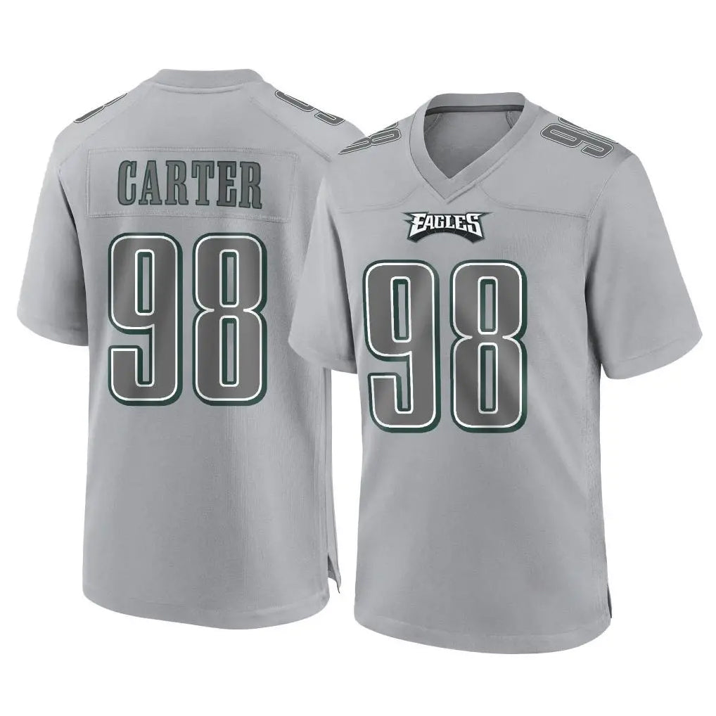 P.Eagles #98 Jalen Carter Player Gray Atmosphere Fashion Home Game Qdoa Stitched Jerseys