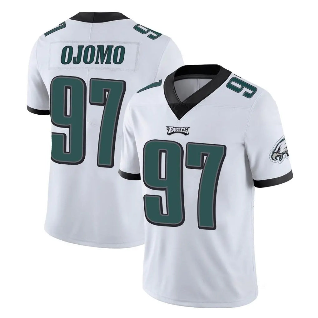 P.Eagles #97 Moro Ojomo Player White Limited Vapor Untouchable Home Game Qdoa Stitched Jerseys