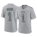 P.Eagles #1 Jalen Hurts Player Gray Atmosphere Fashion Home Game Qdoa Stitched Jerseys