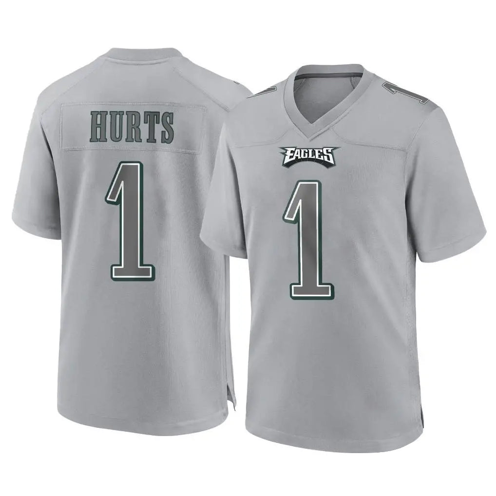 P.Eagles #1 Jalen Hurts Player Gray Atmosphere Fashion Home Game Qdoa Stitched Jerseys