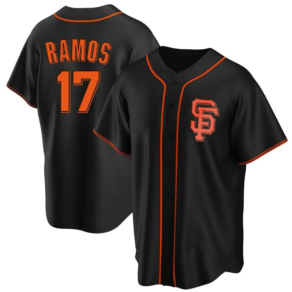 SF.Giants #17 Heliot Ramos Player Black 2026 Home Game Qdoa Stitched Jerseys