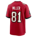 Qdoa TB.Buccaneers #81 Ryan Miller Red Team Game Jersey