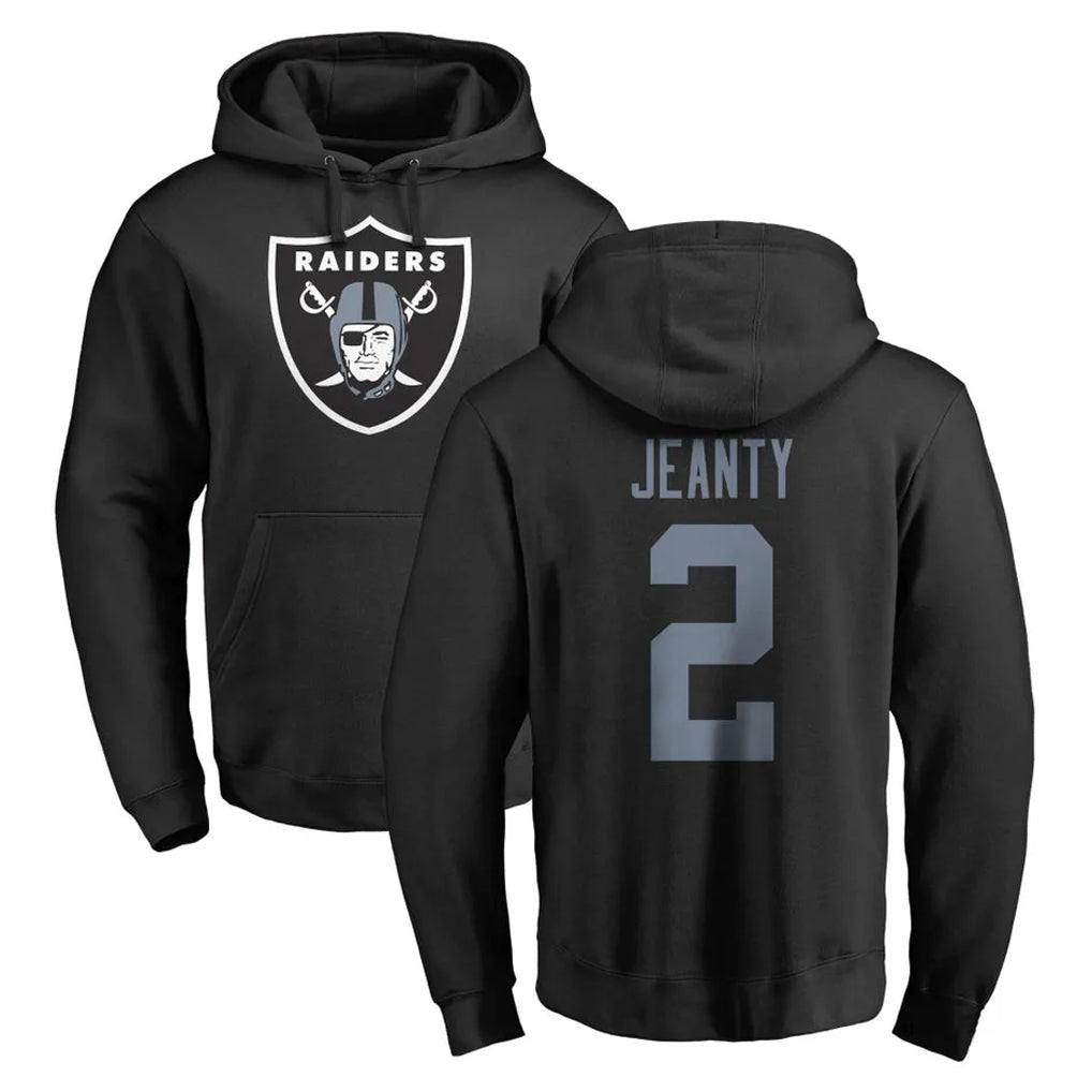 LV.Raiders #2 Ashton Jeanty Player Black Logo Pullover Hoodies Limited Game Qdoa Stitched Jerseys