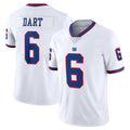 NY.Giants #6 Jaxson Dart Player White Color Rush Home Game Qdoa Stitched Jerseys