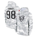 C.Bears #98 Montez Sweat Player Arctic Camo Salute to Service Pullover Hoodies Limited Qdoa Stitched Jerseys