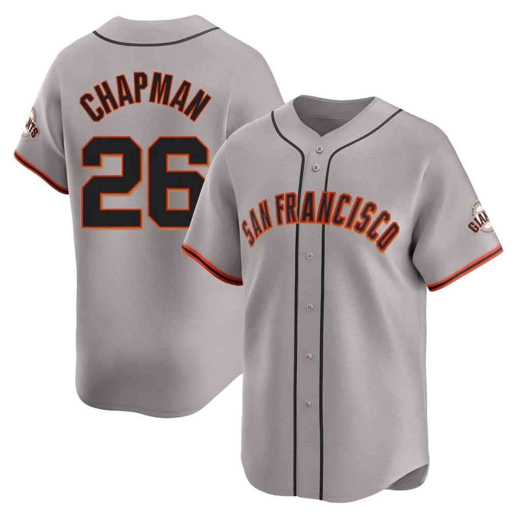 SF.Giants #26 Matt Chapman Player Gray Home Limited Qdoa Stitched Jerseys