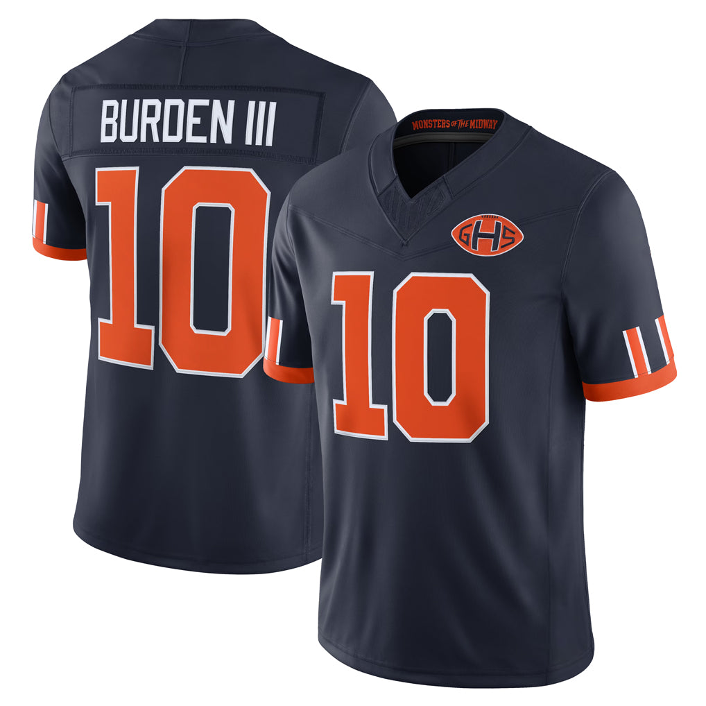 C.Bears #10 Luther Burden III Player Navy Limited 2026 Rivalries Collection Home Game Qdoa Stitched Jerseys