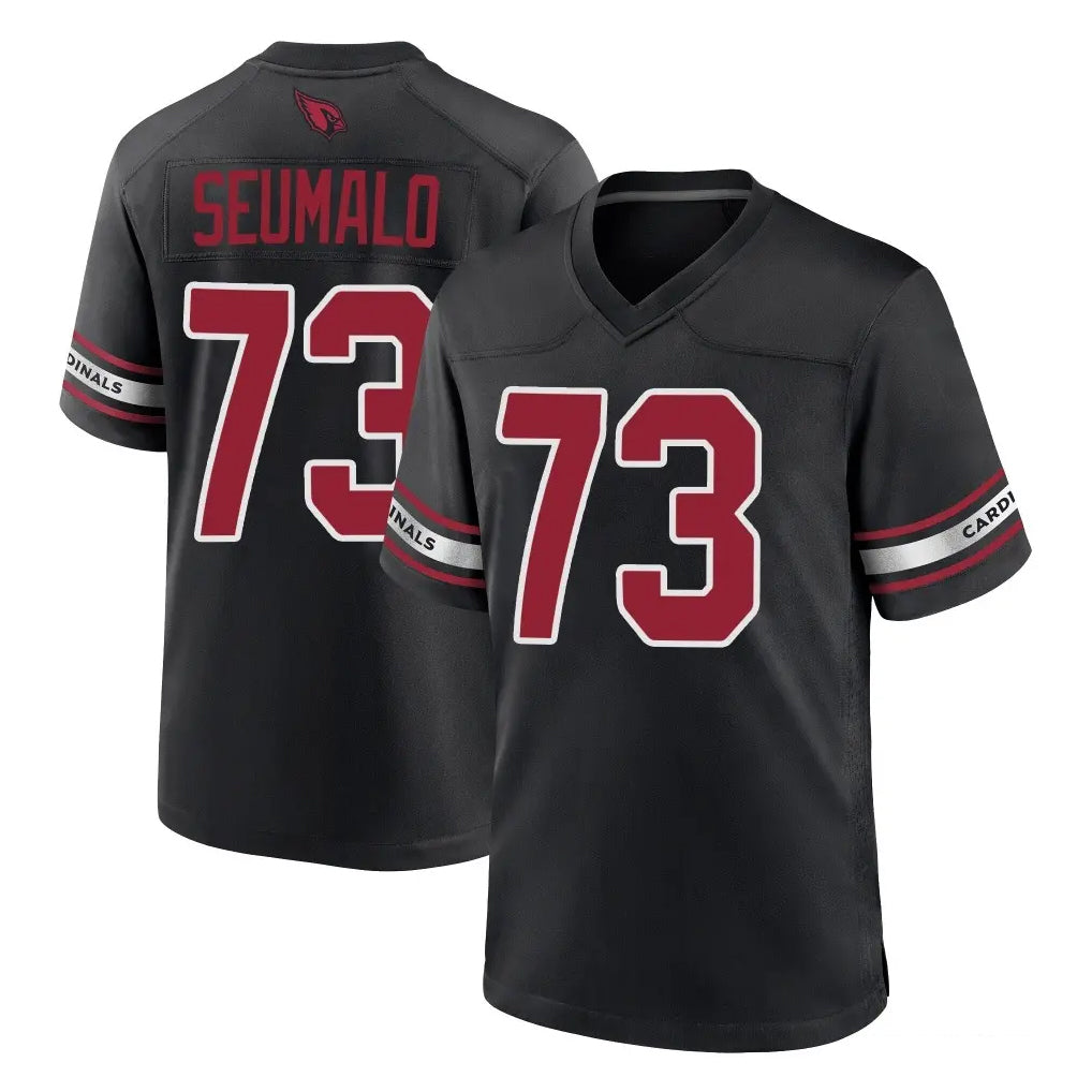 A.Cardinals #73 Isaac Seumalo Player Black Alternate Game Qdoa Stitched Jerseys