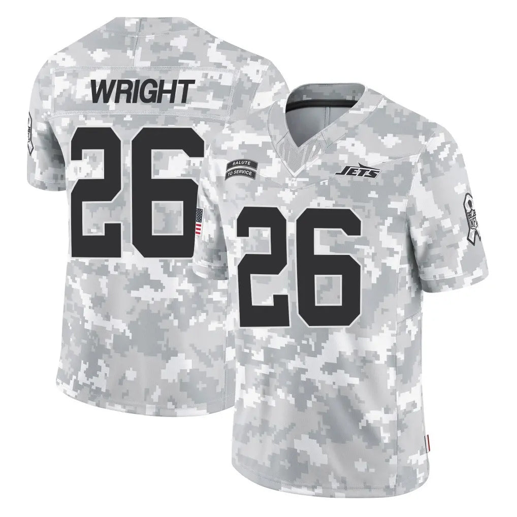 NY.Jets #26 Nahshon Wright Player Arctic Camo Salute to Service Limited Game Qdoa Stitched Jerseys