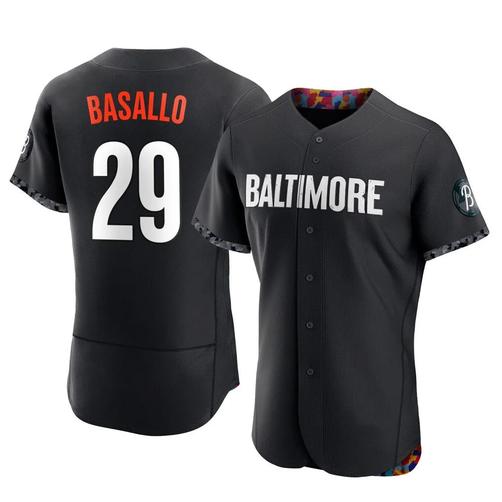 B.Orioles #29 Samuel Basallo Player Black City Connect Limited Elite Home Game Qdoa Stitched Jerseys