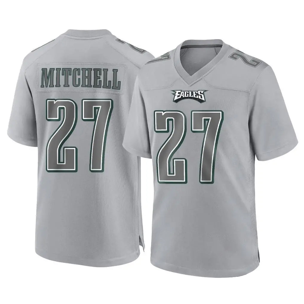 P.Eagles #27 Quinyon Mitchell Player Gray Atmosphere Fashion Home Game Qdoa Stitched Jerseys