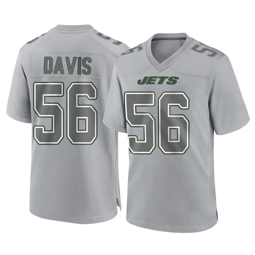 NY.Jets #56 Demario Davis Player Gray Limited Atmosphere Fashion Home Game Qdoa Stitched Jerseys