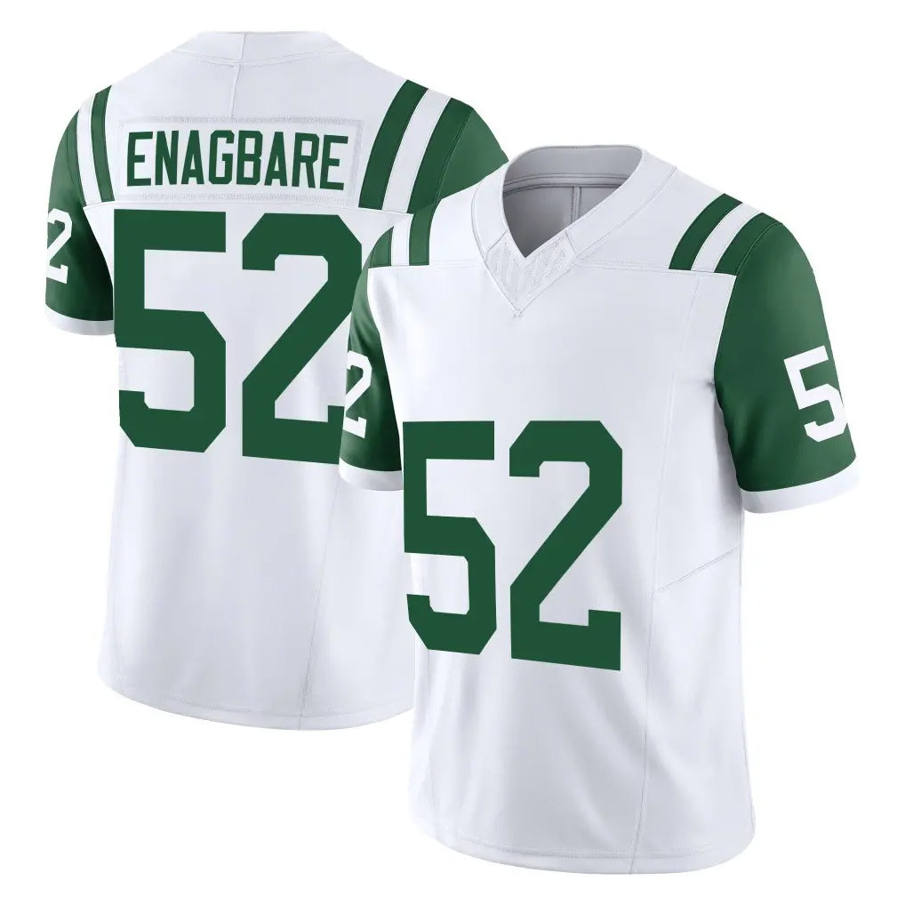NY.Jets #52 Kingsley Enagbare Player White Limited Classic Vapor F.U.S.E. Home Game Qdoa Stitched Jerseys