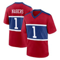 NY.Giants #1 Malik Nabers Player Red Century Home Game Qdoa Stitched Jerseys