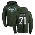 NY.Jets #71 Josh Myers Player Green LOGO Pullover Hoodies Limited Game Qdoa Stitched Jerseys