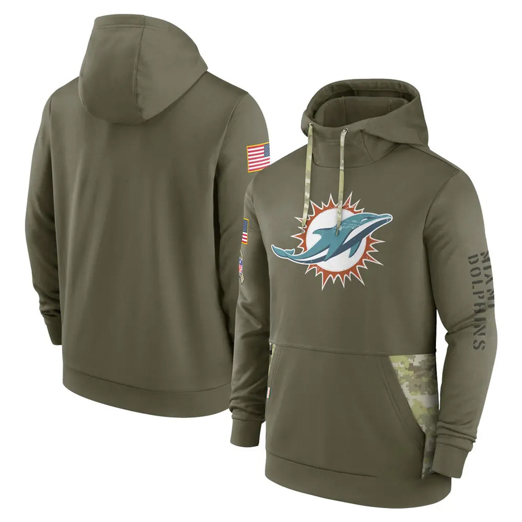 M.Dolphins ## Dolphins Blank Player Olive Salute to Service Pullover Hoodies Home Game Qdoa Stitched Jerseys