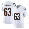 C.Bengals #63 Dylan Fairchild Player White Vapor F.U.S.E. Limited Home Game Qdoa Stitched Jerseys