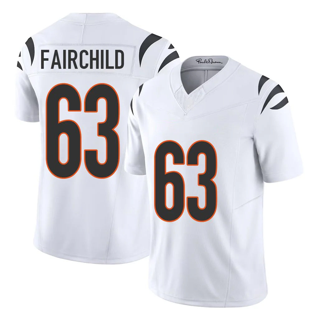 C.Bengals #63 Dylan Fairchild Player White Vapor F.U.S.E. Limited Home Game Qdoa Stitched Jerseys