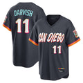 S.Diego Padres #11 Yu Darvish Player Obsidian 2026 City Connect Home Game T-shirt Qdoa Stitched Jerseys