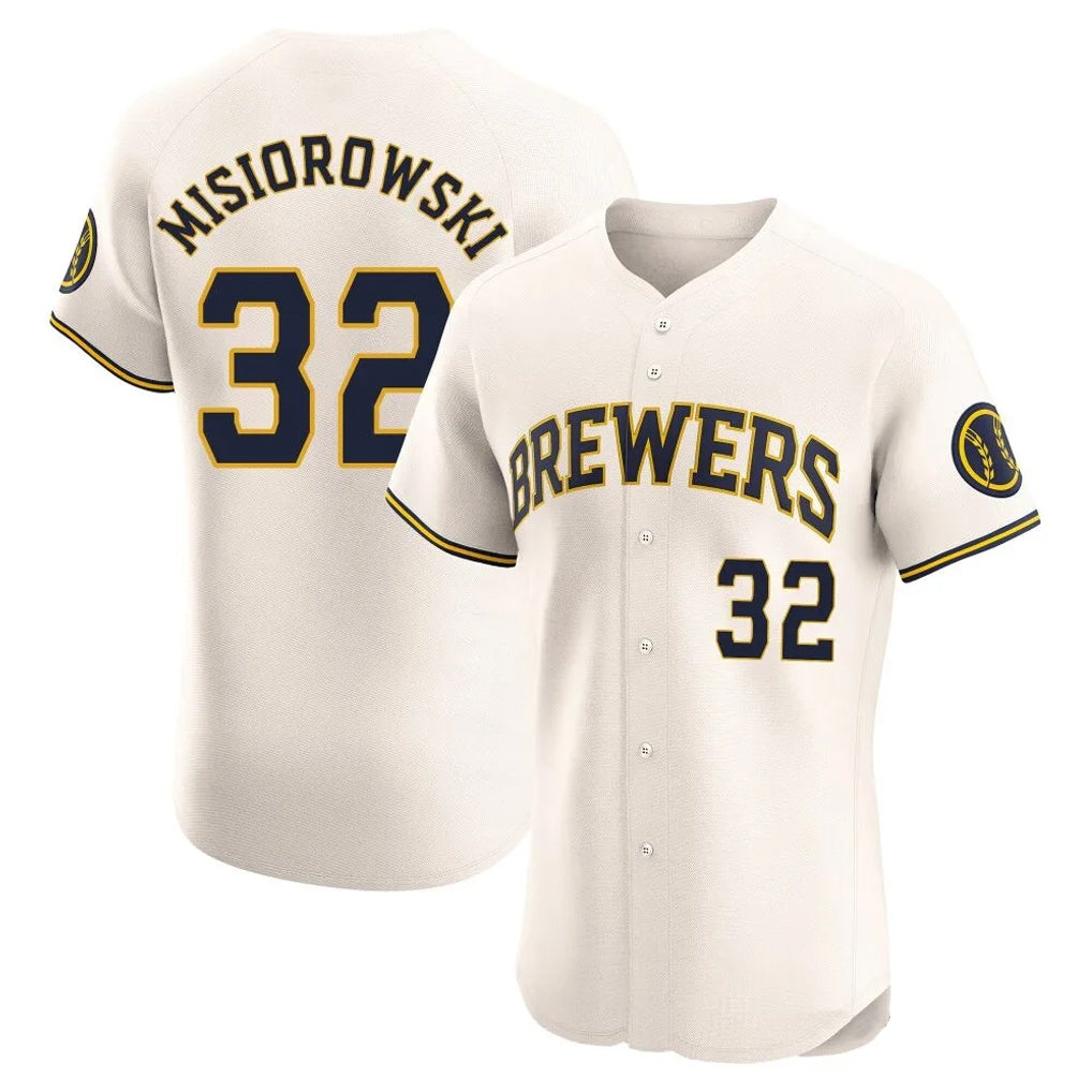 M.Brewers #32 Jacob Misiorowski Player Cream Home Limited Elite Qdoa Stitched Jerseys