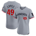 M.Twins #49 Pablo Lopez Player Gray Home Limited Elite Qdoa Stitched Jerseys