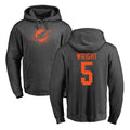 M.Dolphins #5 Jaylen Wright Player Darkgray Pullover Hoodies Limited Qdoa Stitched Jerseys