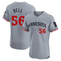 M.Twins #56 Josh Bell Player Gray Home Limited Elite Qdoa Stitched Jerseys