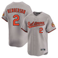B.Orioles #2 Gunnar Henderson Player Gray Limited Home Game Qdoa Stitched Jerseys
