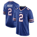 B.Bills #2 DJ Moore Player Royal Home Game Qdoa Stitched Jerseys
