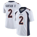 D.Broncos #2 Pat Surtain II Player White Vapor Untouchable Limited Home Game Qdoa Stitched Jerseys