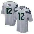 S.Seahawks #12 12th Fan Player Gray Home Game Qdoa Stitched Jerseys