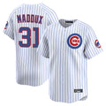 C.Cubs #31 Greg Maddux Player White Limited Home Game Qdoa Stitched Jerseys