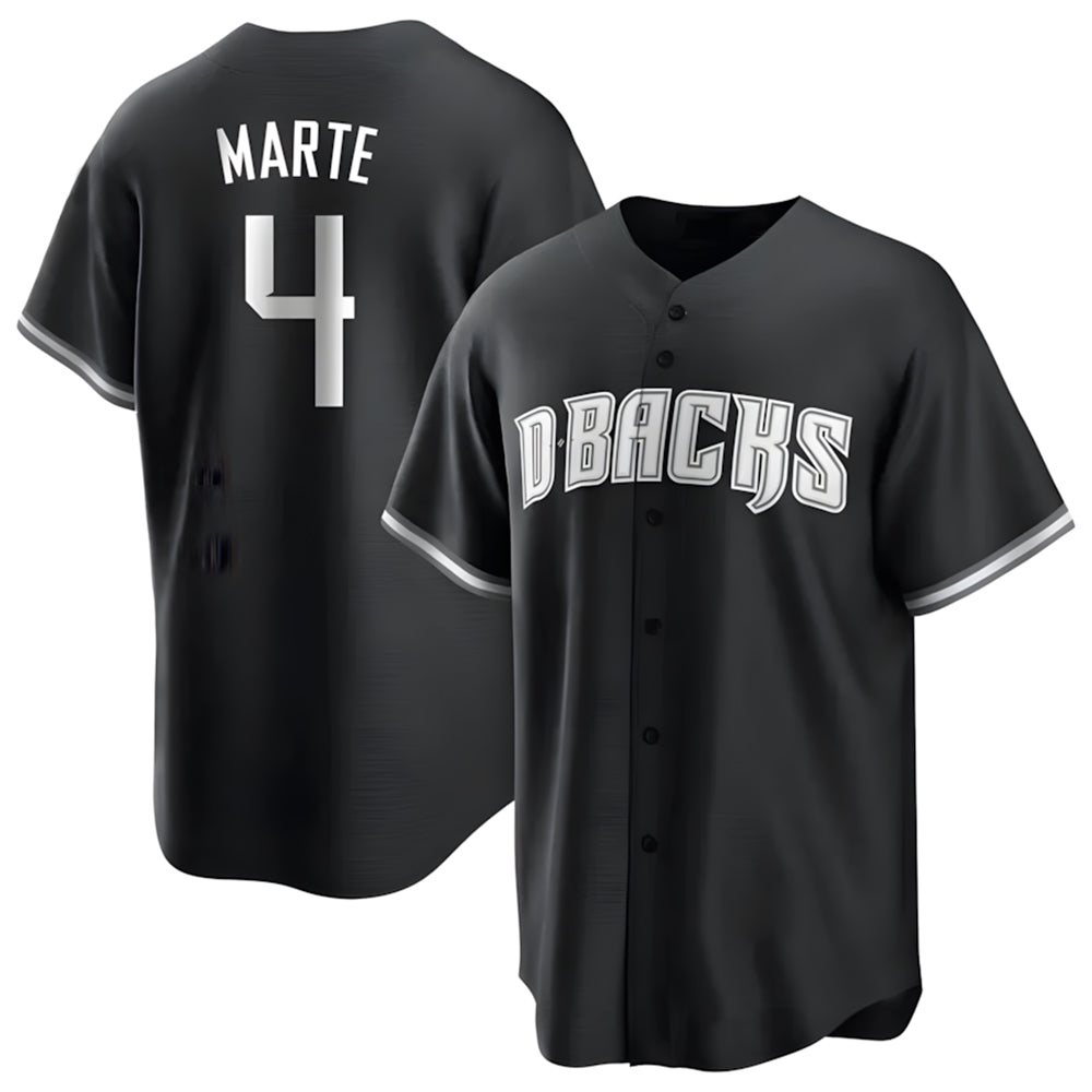 A.Diamondbacks #4 Ketel Marte Player Player Black Game Home Qdoa Stitched Jerseys