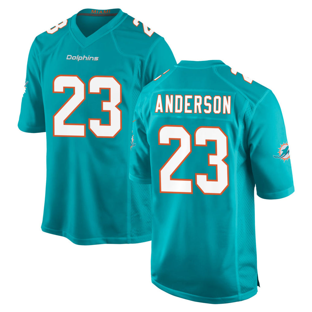 M.Dolphins #23 Zayne Anderson Player Aqua Home Game Qdoa Stitched Jerseys