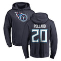 T.Titans #20 Tony Pollard Player Navy Logo Pullover Hoodies Home Game Qdoa Stitched Jerseys