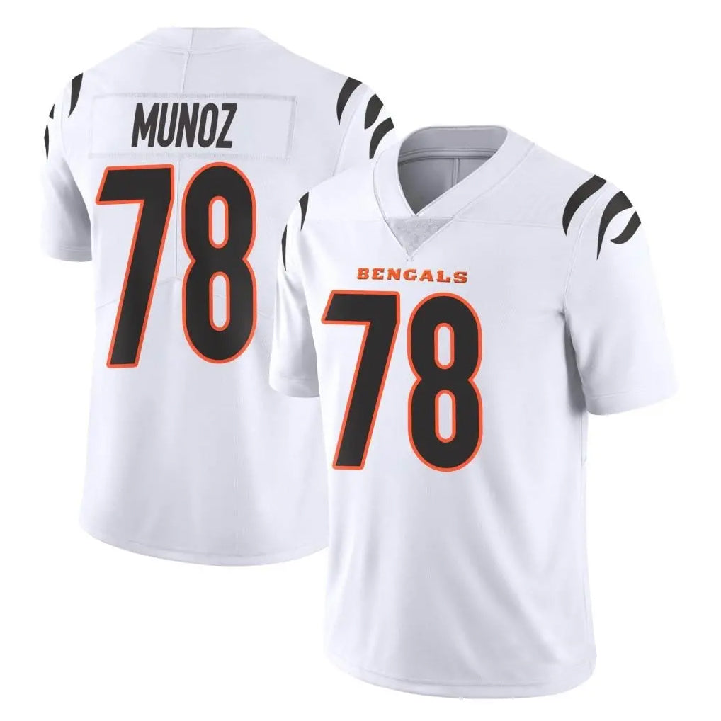 C.Bengals #78 Anthony Munoz Player White Vapor Untouchable Limited Home Game Qdoa Stitched Jerseys