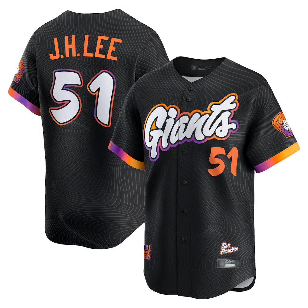 SF.Giants #51 Jung Hoo Lee Player Black 2025 City Connect Home Limited Qdoa Stitched Jerseys