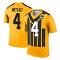 P.Steelers #4 DK Metcalf Player Gold Legend Limited 1933 Throwback Performance Home Game Qdoa Stitched Jerseys
