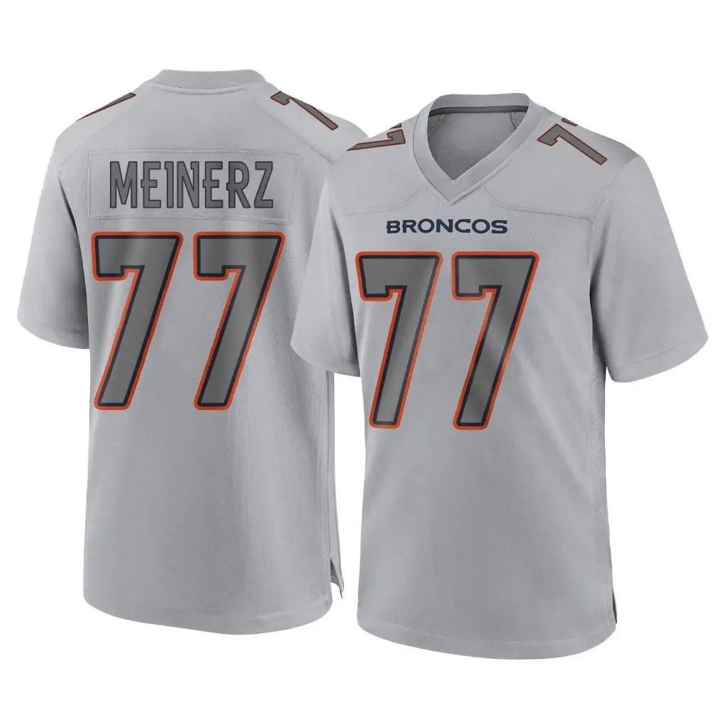 D.Broncos #77 Quinn Meinerz Player Gray Atmosphere Fashion Limited Game Qdoa Stitched Jerseys