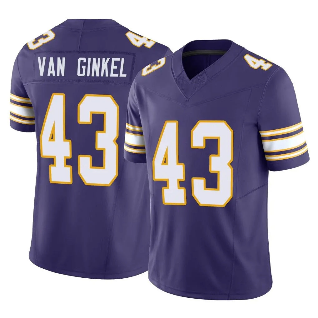 M.Vikings #43 Andrew Van Ginkel Player Purple Limited Classic Vapor F.U.S.E. Home Game Qdoa Stitched Jerseys