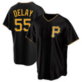 P.Pirates #55 Jason Delay Player Black Alternate 2025 Home Game Qdoa Stitched Jerseys