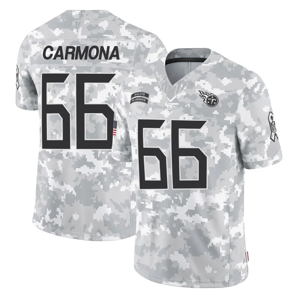 T.Titans #66 Fernando Carmona Jr. Player Arctic Camo Limited Salute to Service Home Game Qdoa Stitched Jerseys