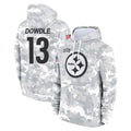 P.Steelers #13 Rico Dowdle Player Arctic Camo Limited Salute to Service Pullover Hoodies Game Qdoa Stitched Jerseys