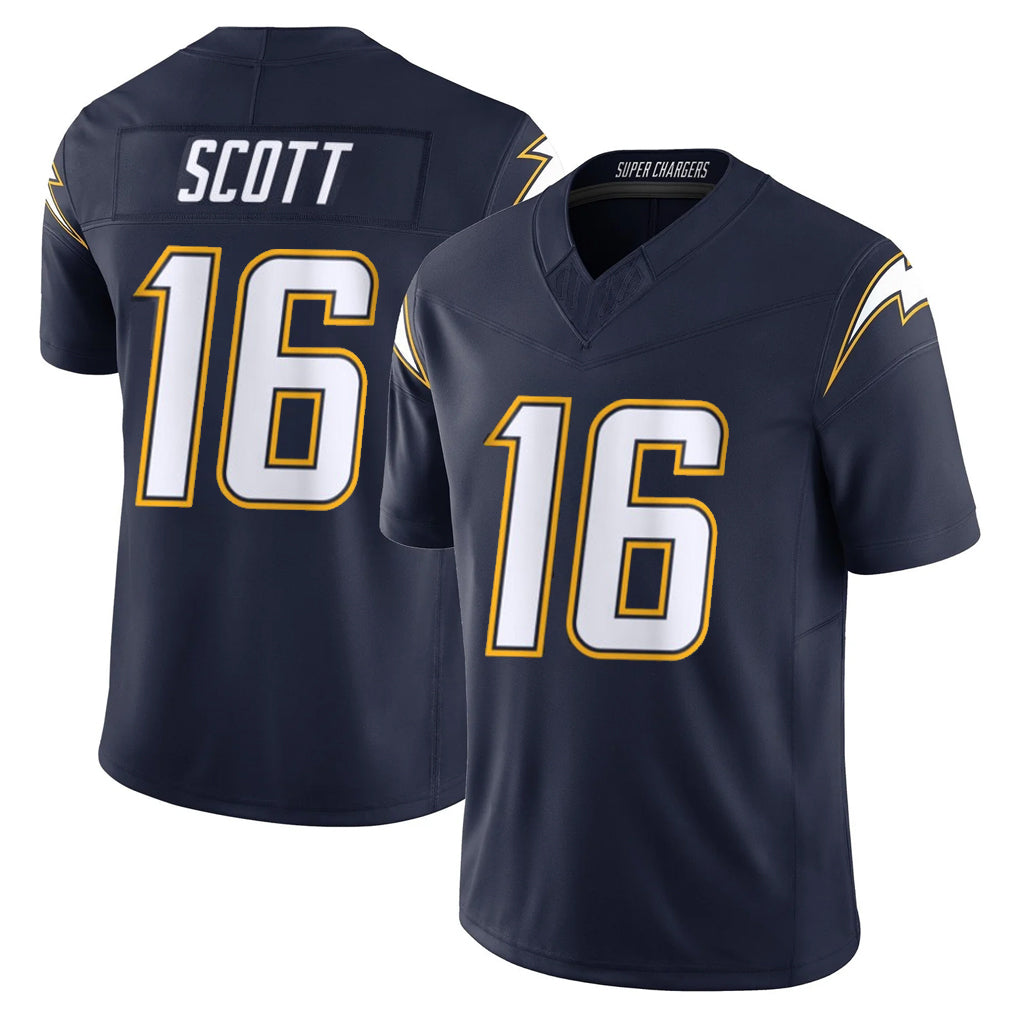 LA.Chargers #16 J.K. Scott Player Navy Vapor F.U.S.E. Limited Home Game Qdoa Stitched Jerseys