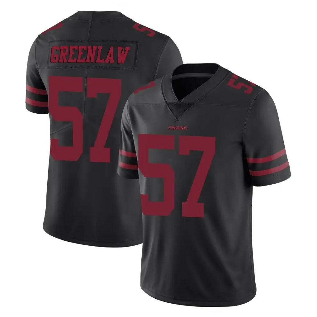 SF.49ers #57 Dre Greenlaw Player Black Alternate Limited Vapor Untouchable Home Game Qdoa Stitched Jerseys