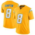 LA.Chargers #8 Omarion Hampton Player Gold Limited Vapor F.U.S.E. Home Game Qdoa Stitched Jerseys