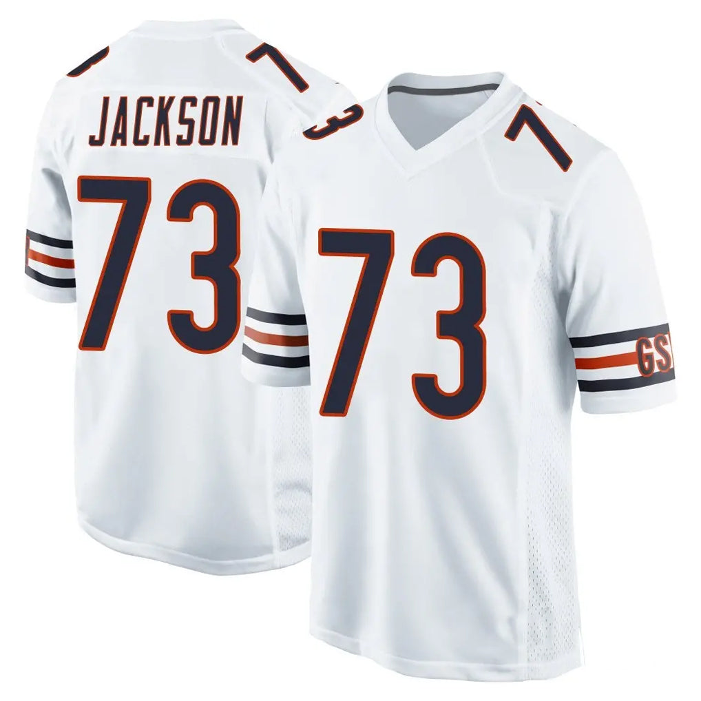 C.Bears #73 Jonah Jackson Player White Home Game Qdoa Stitched Jerseys